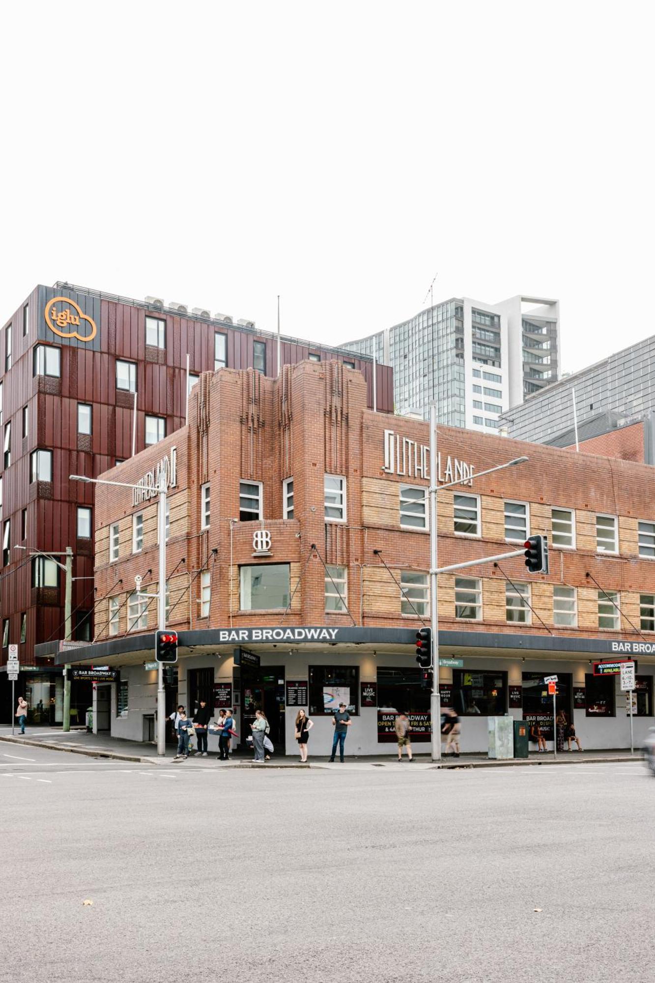 Bar Broadway Hotel Sydney Bagian luar foto